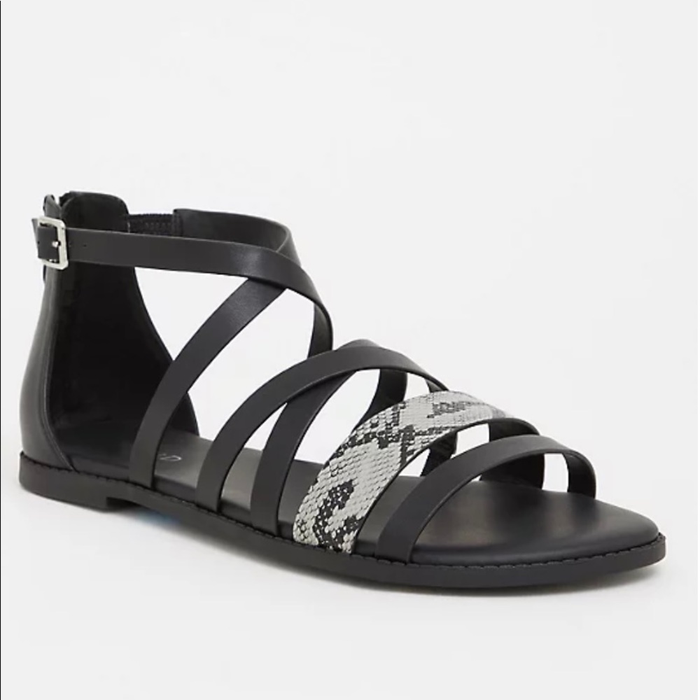 TORRID SNAKESKIN PRINT GLADIATOR SANDAL
